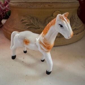 Vintage Genuine Bone China Horse Figurine – Made in Taiwan